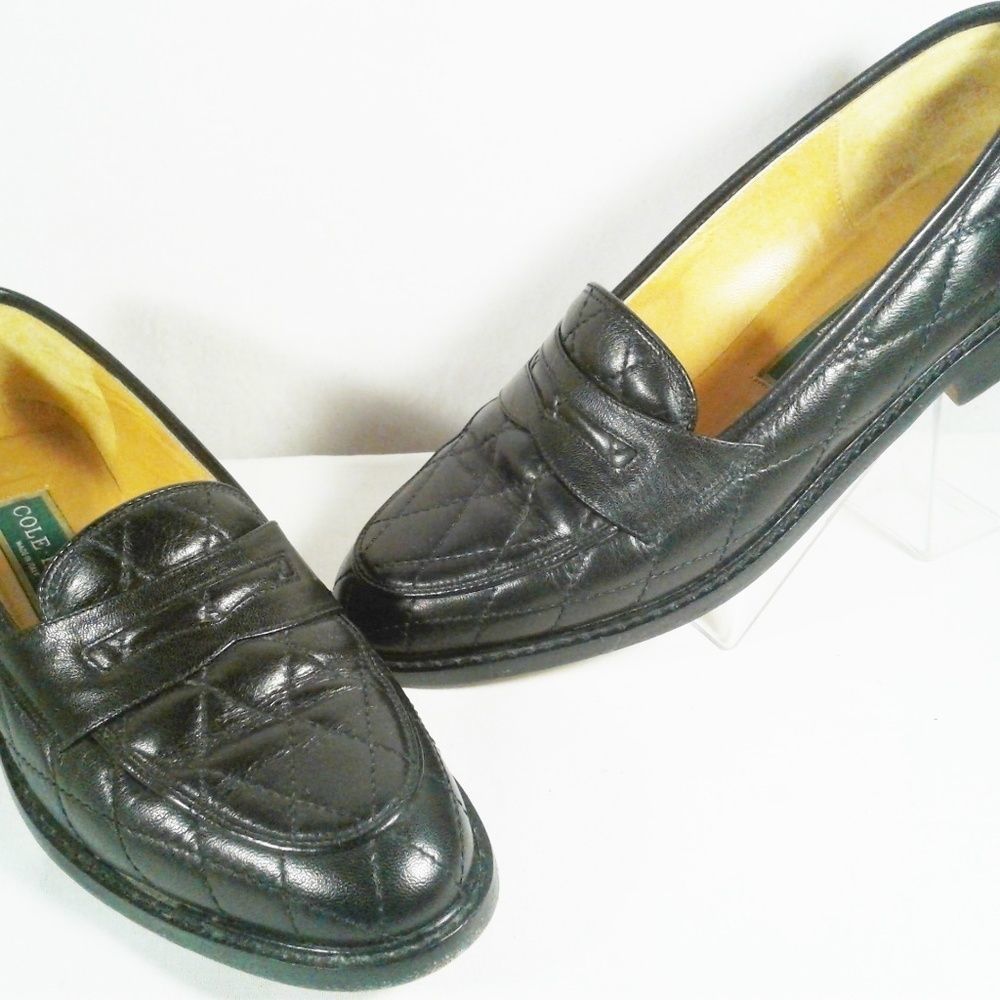 COLE HAAN WOMAN'S LEATHER BLACK DRESS SHOE SZ 8AA